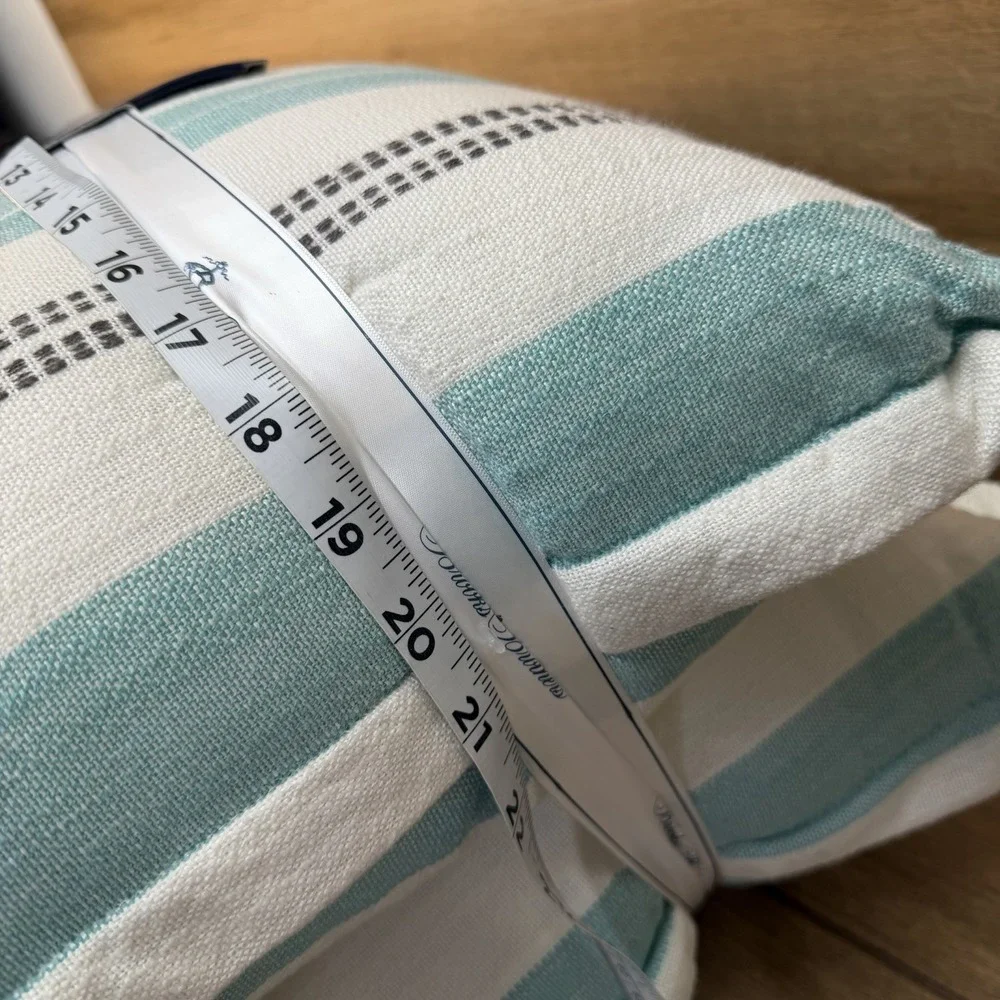 NWT Brooks Brothers Coastal Striped Throw Pillows Set 2 Fade Resistant Nautical